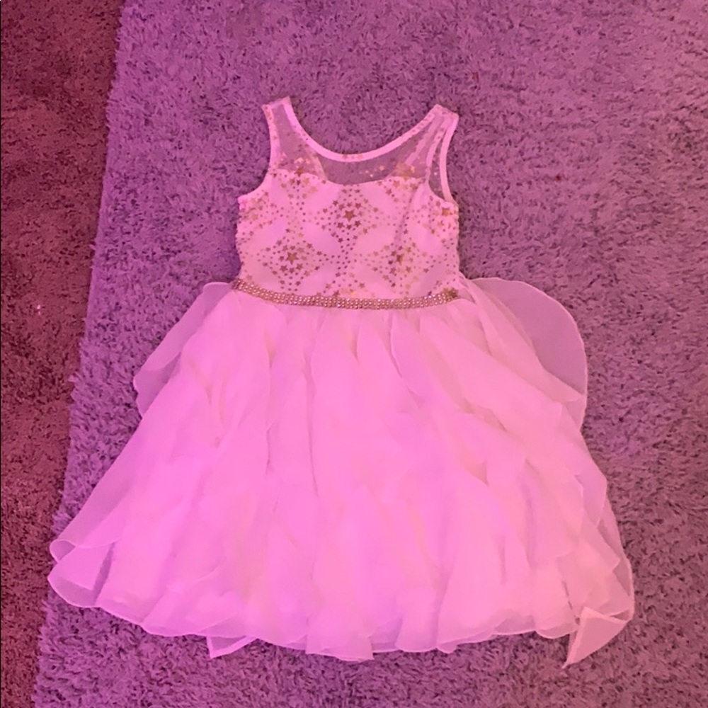 White formal girls dress